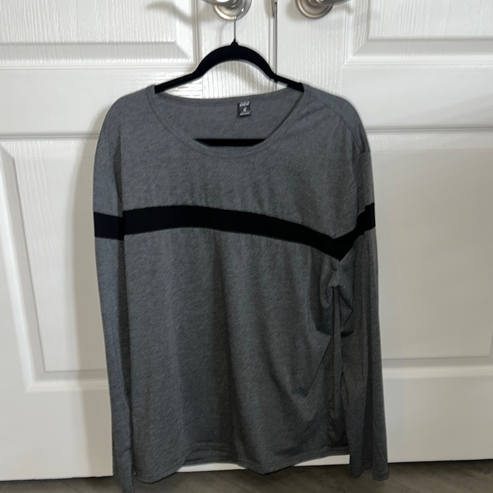 NWOT Gray Long Sleeve Shirt SHEIN XL